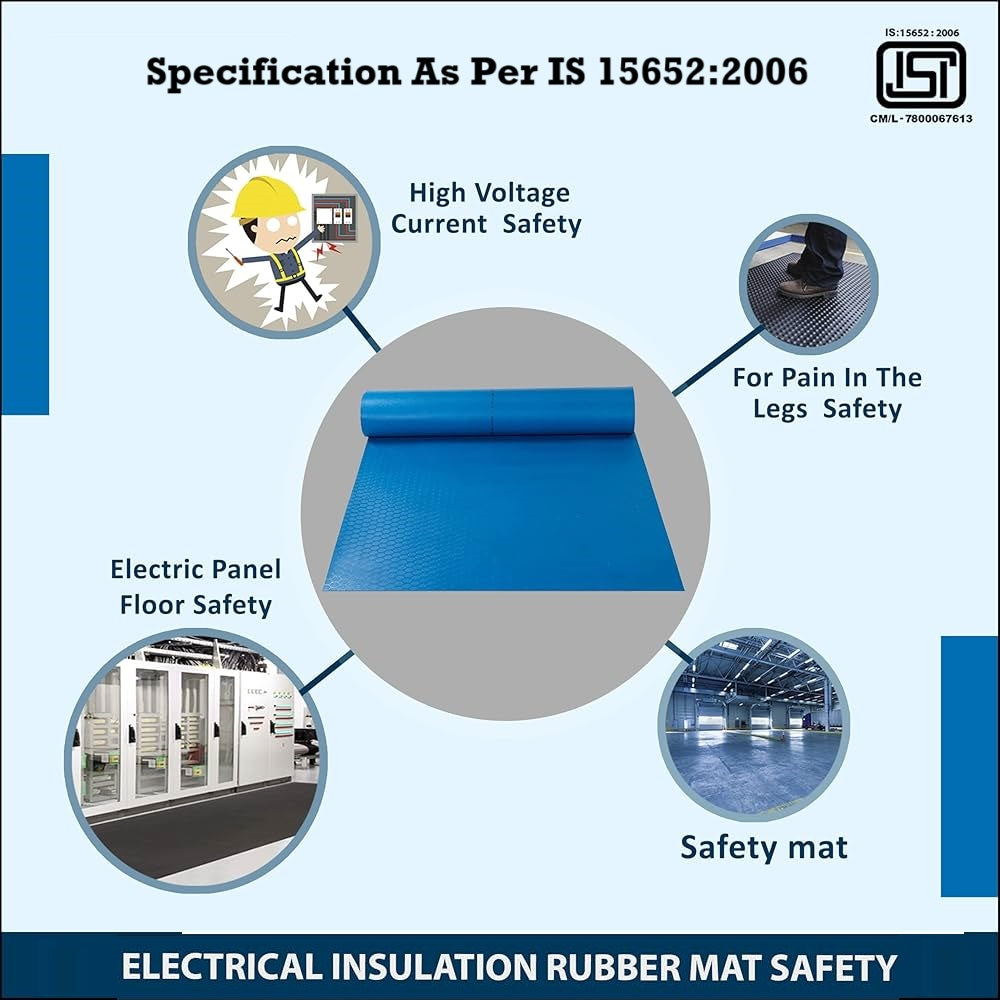Aicon® Electrical Insulating Mats as per is 15652:2006 (Blue)