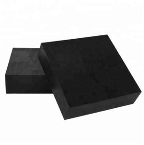 Aicon Anti Vibration Hard Rubber Pads (4" X 4" X 25Mm) - Pack Of 4 Nos, Black
