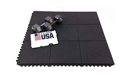 Heavy Duty Gym Mat Tiles - 3feet x 3feet x 16mm Thickness (Set of 2 Pieces)