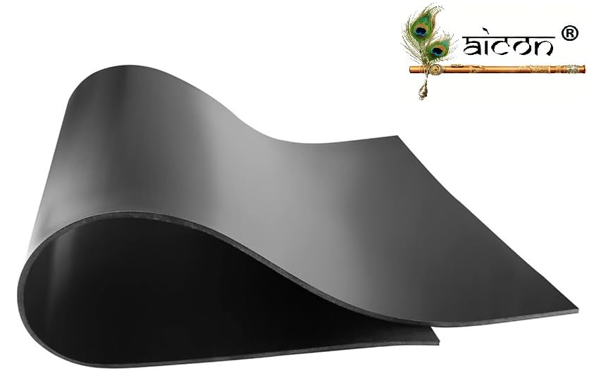Aicon® 3mm Thickness Black Plain Natural Rubber Sheet High and Premium Quality Rubber