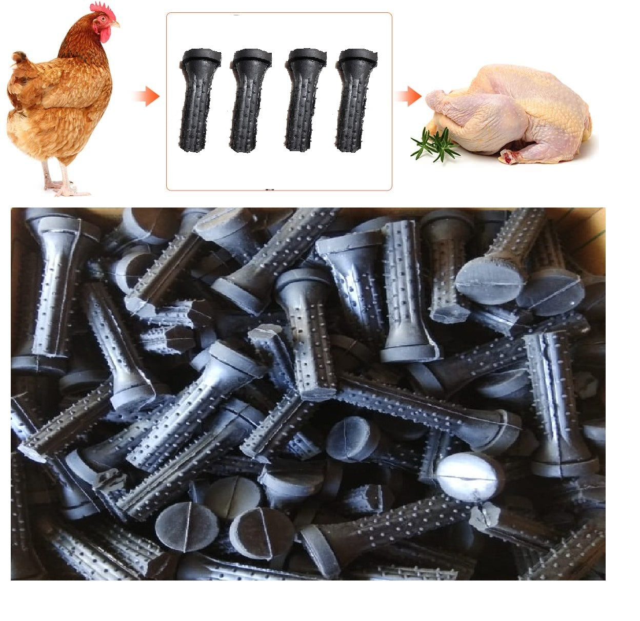 Aicon® Dot Rubber Feather Pluckers Cleaning Machine