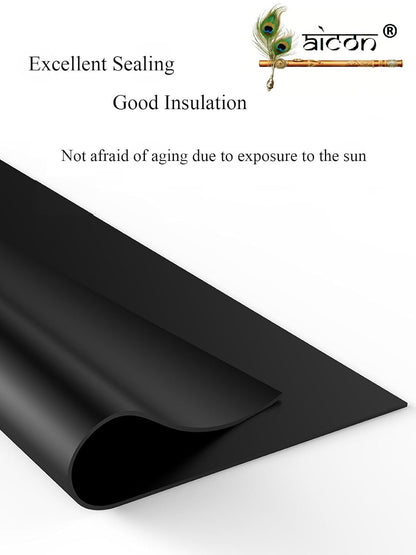 Aicon® 3mm Thickness Black Plain Natural Rubber Sheet High and Premium Quality Rubber