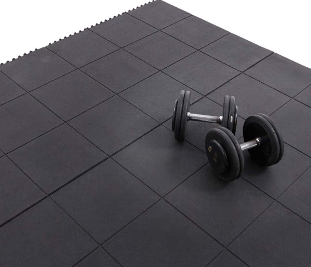 Heavy Duty Gym Mat Tiles - 3feet x 3feet x 16mm Thickness (Set of 2 Pieces)