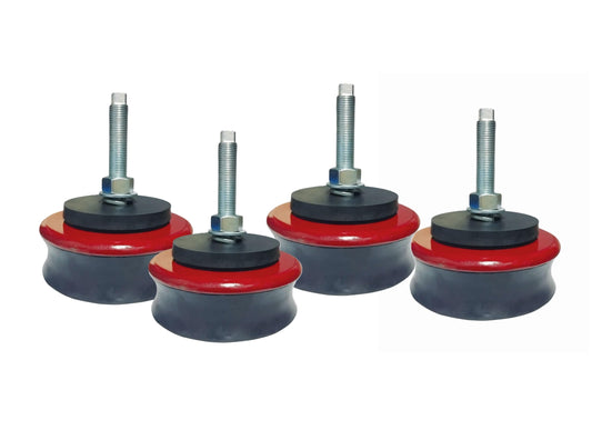 Aicon Anti Vibration Mountings Pads With M12 x 1.5 Bolt & Nut - 85mm Dia/Pack of 4 Pcs